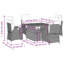  Garden Dining Set Beige, Cream White, Brown