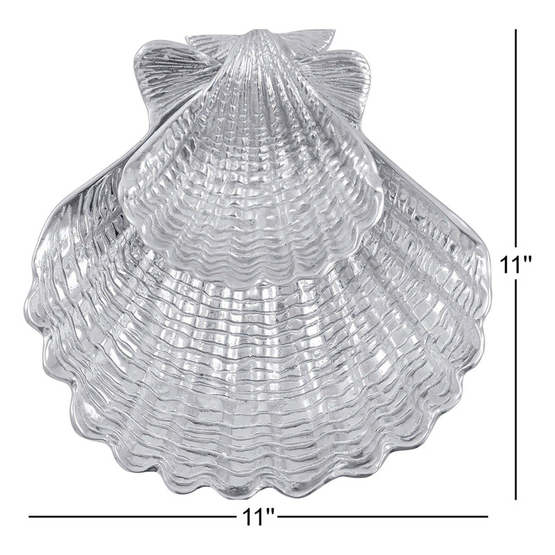 Mariposa Scallop Shell 2-Piece Chip & Dip Set