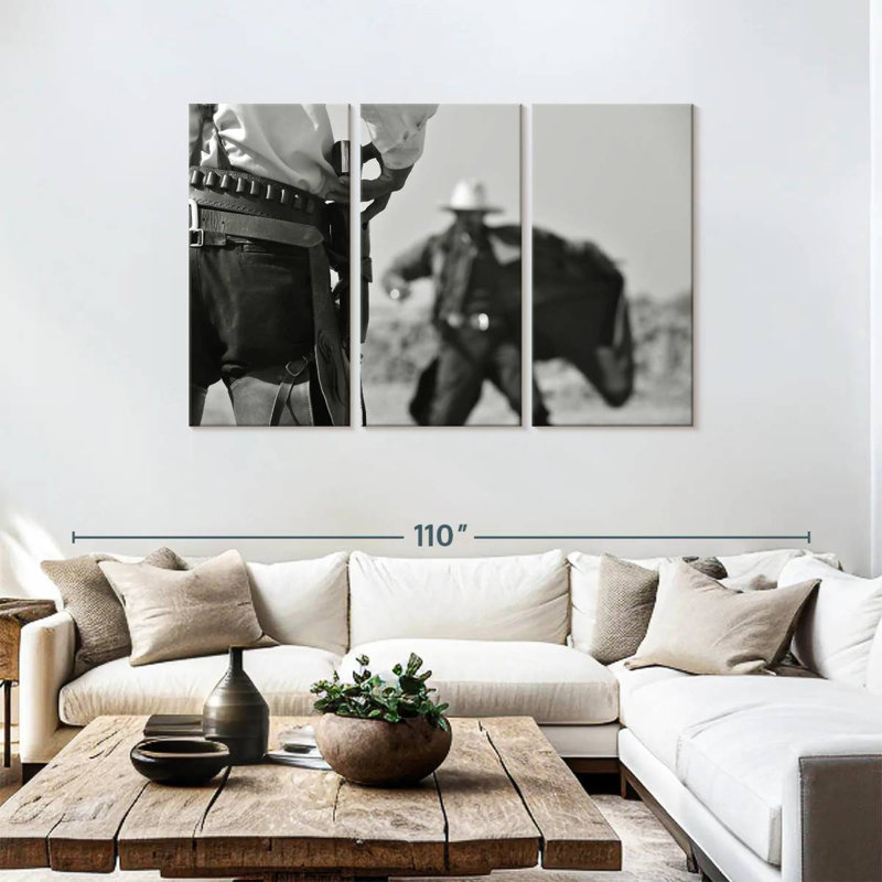 Lelar Cowboy Duel, 48" H x 74" W