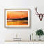 Boat Under An Orange Sunset Painting - Single Picture Frame Print on MDF-56633530-56633531
