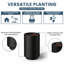 Grand pot / pot rond en béton avec trous de drainage-614083785-614083784