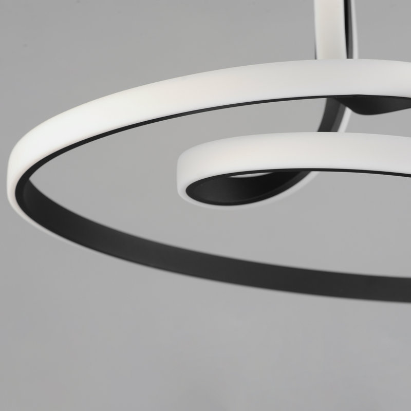 Aliaya 1 - Light Matte Black LED Geometric Pendant