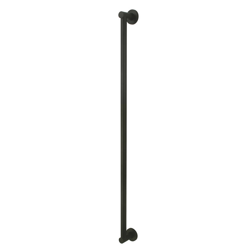 Barre d'appui en chrome Olympia, L 50 po, Noir mat