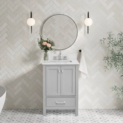 Meuble-lavabo moderne avec lavabo et rangement