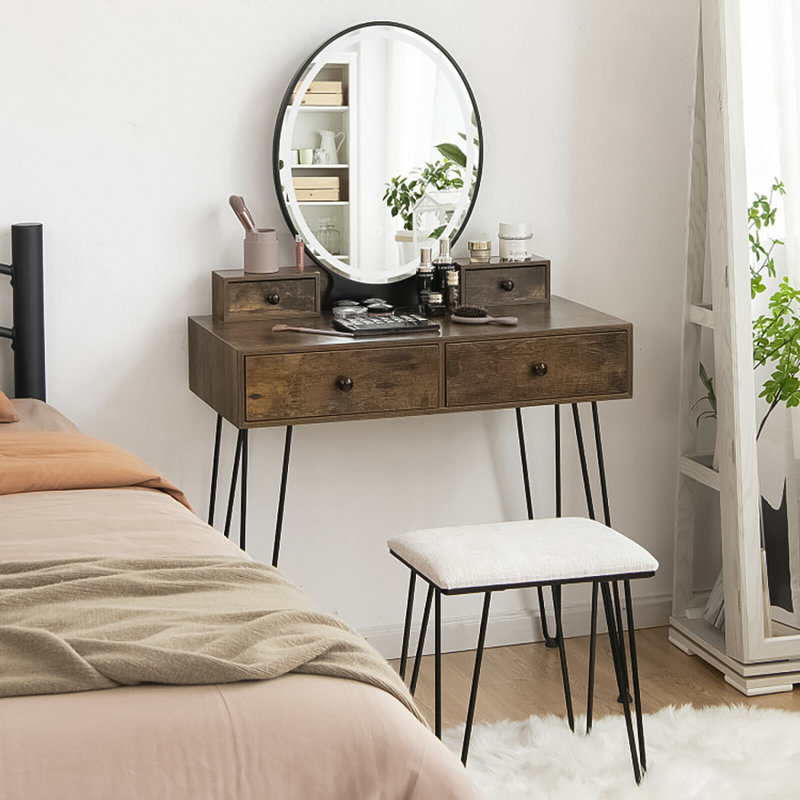 Portuna Vanity, Brown/Black