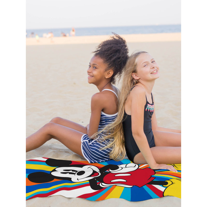 Disney Mickey Mouse Sunburst 100% Cotton Beach Towel