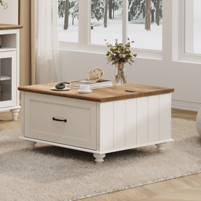 Scarlett Lift Top 4 Legs Coffee Table with Storage by Sand & Stable