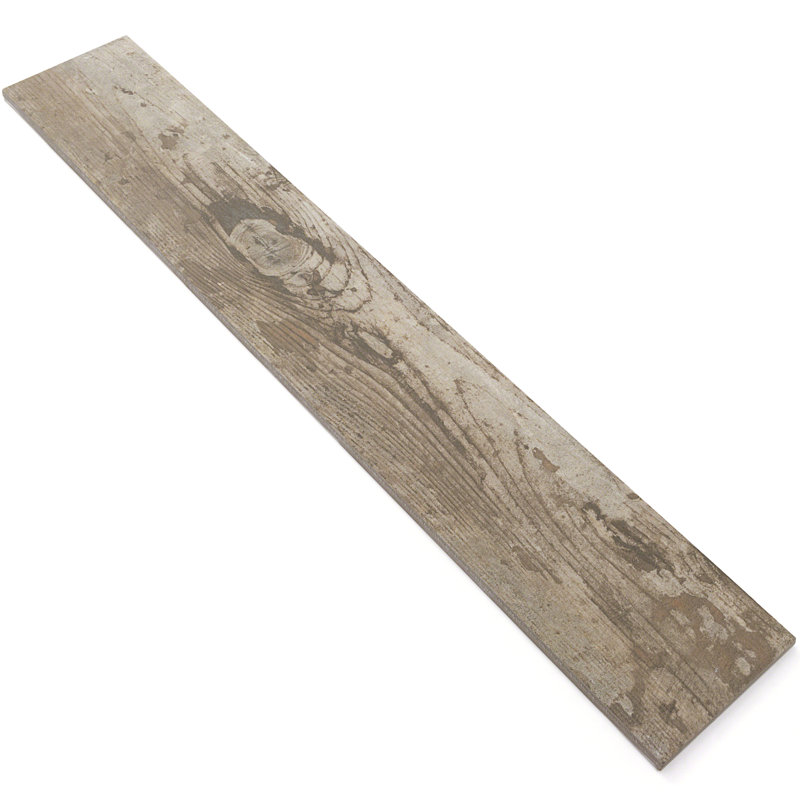 4" x 24" Straight Edge Porcelain Singular Floor Use Tile, Brown