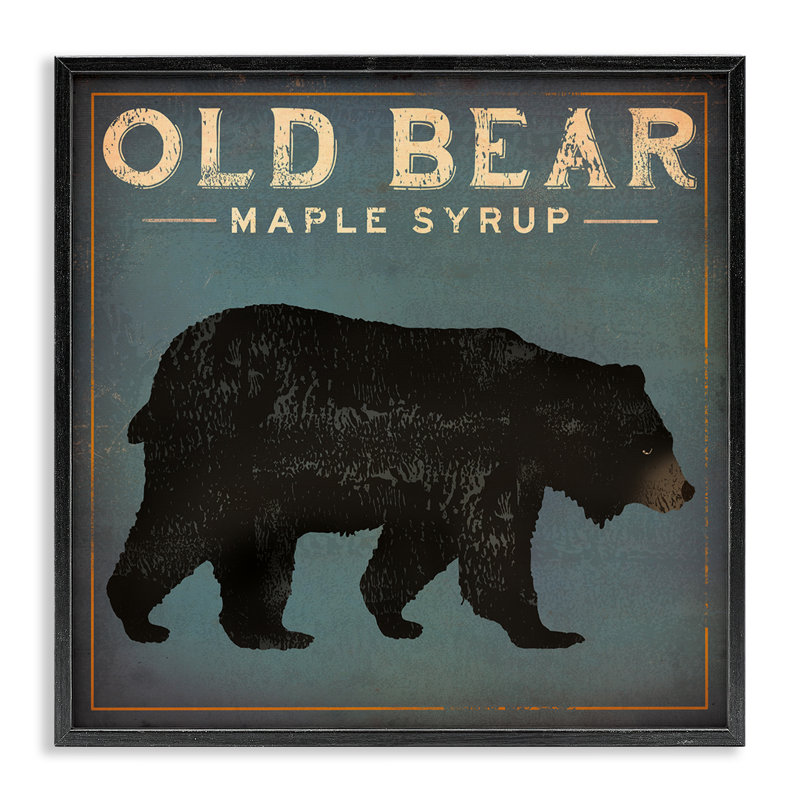 Art mural texturé à giclée rétro sur bois d'érable rétro par Ryan Fowler, Giclée encadrée noir minuit