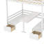 Lit superposé double en bois massif avec bureau intégré Gunel de Harriet Bee-1861350342