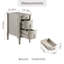 Table de chevet 3 tiroirs avec station de charge Mid-Century-1843032177