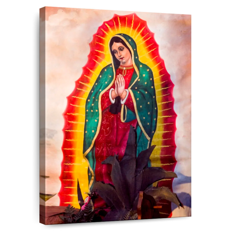 Adella, vierge de Guadalupe, Mexique, H 30 po x l 20 po