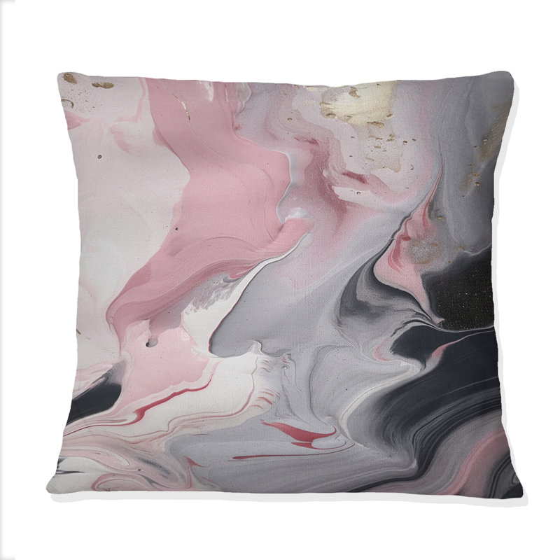 Oeuvre de peinture en marbre uni II - Coussin décoratif imprimé en marbre abstrait