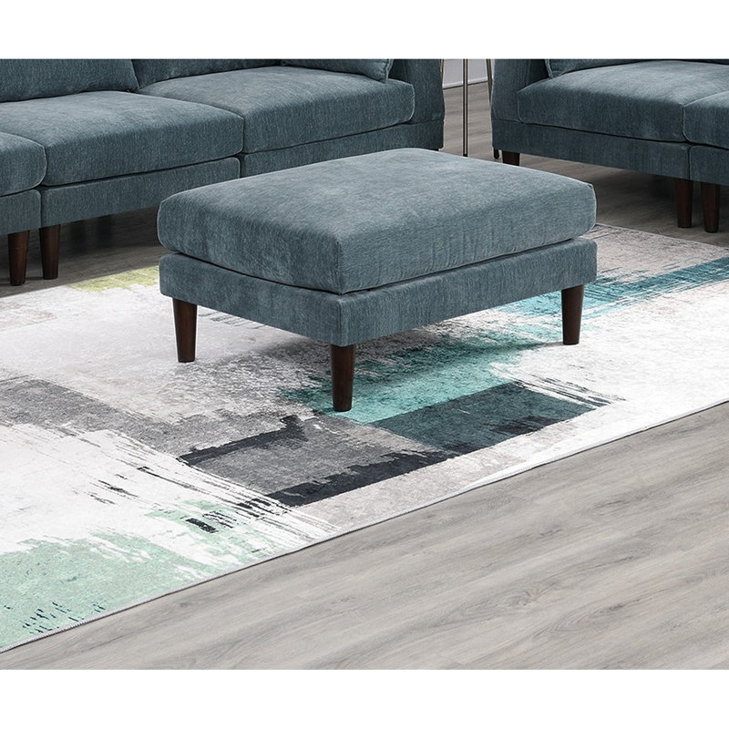 Modern 6Pcs Modular , Fabric, 4 One Arm Chairs, 1 Armless Chair, , Mineral Color Living Room Allure With 4X 1X Cozy