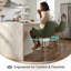 Tabouret de comptoir pivotant en cuir Ashwood de 26,6 po de hauteur Mid-Century avec pieds en bois massif brossé Ashwell-469968456