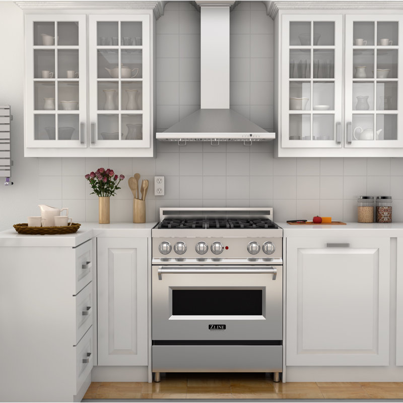 30" 400 CFM Convertible Wall Mount Range Hood, 304 Grade Stainless Steel