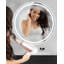 600mm Round Bathroom Mirror with LED Light, Illuminated Circle Makeup Vanity Mirror with Demister Pad, Anti-fog, 3 Lighting Modes, Dimmable, Wall Mounted, Front+Backlit, IP44