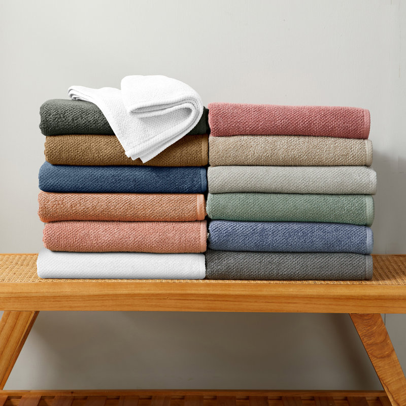 Desert Rose Cotton 6-Piece Textured Towel Set