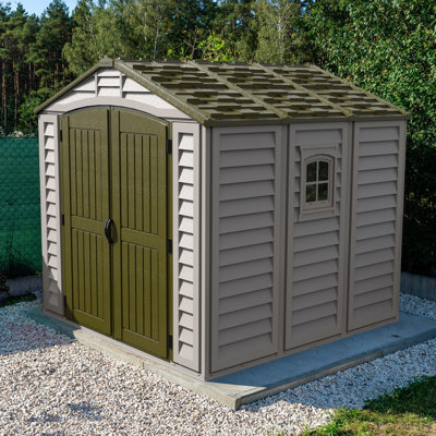 DuraPlus 8 ft. W x 8 ft. D Plastic Storage Shed