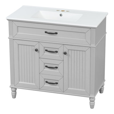 Meuble-lavabo 36 po avec comptoir en céramique
