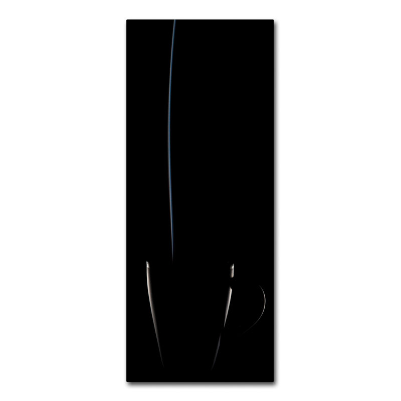 Christian Pabst Coffee Shadow Black Canvas Art 8 x 19
