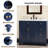 36'' Single Free-Standing Bathroom Vanity With Ceramic Top-347643843