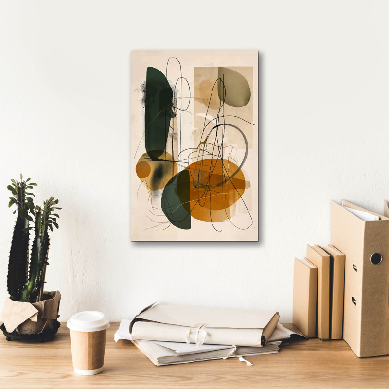 Art mural sur toile Wrought Studio ™ «Abstract Beige No 1» par Andreas Magnusson, H 18 po x l 12 po x P 0,75 po