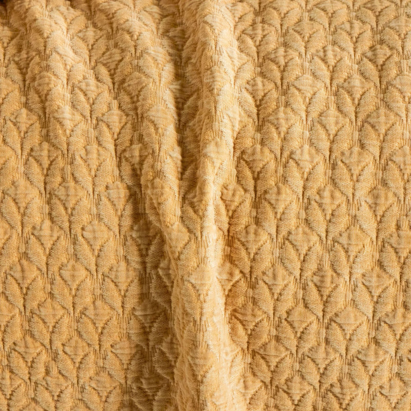 Hawley Indigo Matelasse Coverlet, Twin/Twin XL Coverlet, Ochre