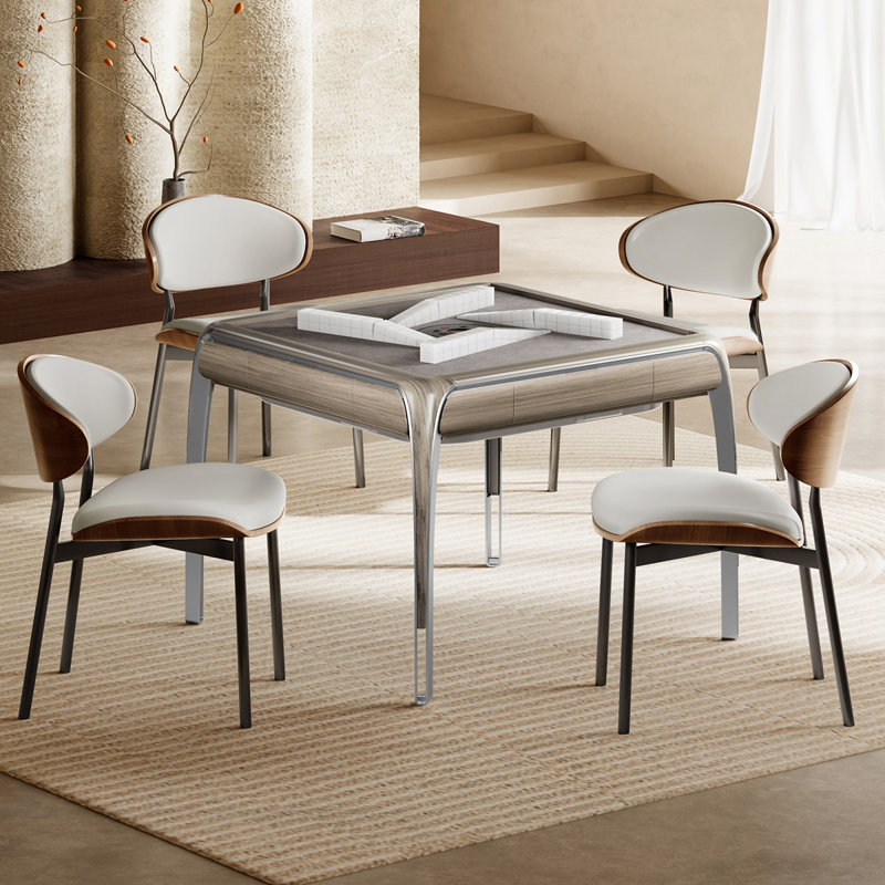 Table de salle à manger et de salle à manger 39,76 "en ABS moderne et minimaliste entièrement automatique, Brown