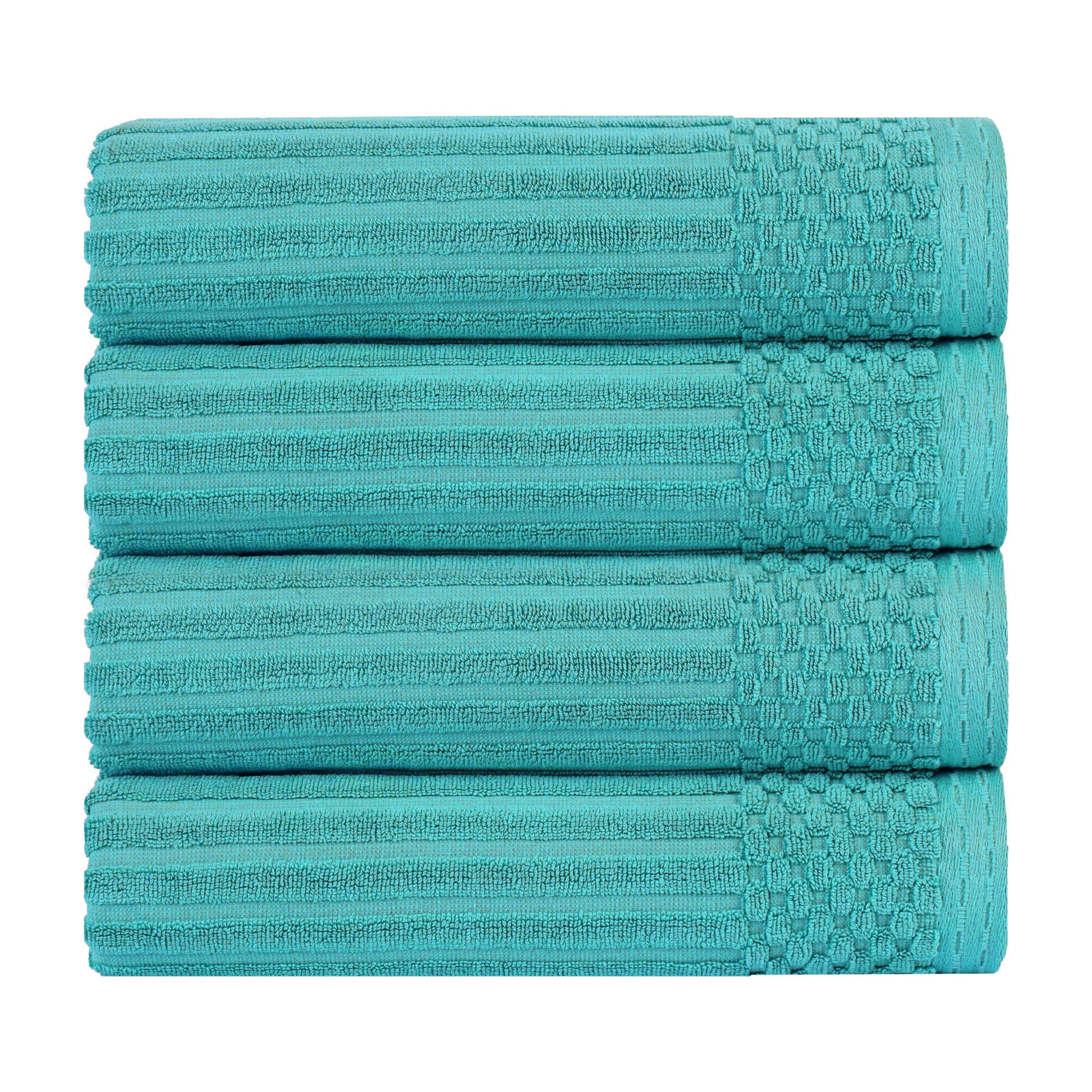 Kaeleah 4-Piece Cotton Towel Set, Turquoise