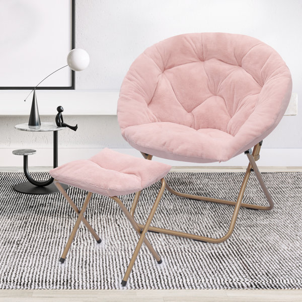 Circle Chair Pack Folding Saucer Chair Portable Moon Chair For