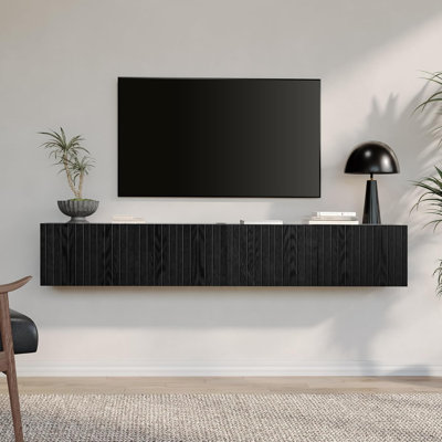 Meuble audio-vidéo flottant en bois