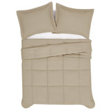 London Fog Garment Wash Solid Comforter Set