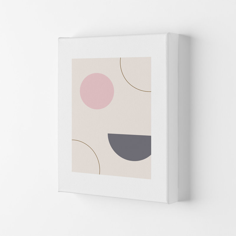 Mila Pink Abstract N23 by Pixy Paper - Print, 29.7cm H x 21cm W x 4cm D, Wrapped Canvas
