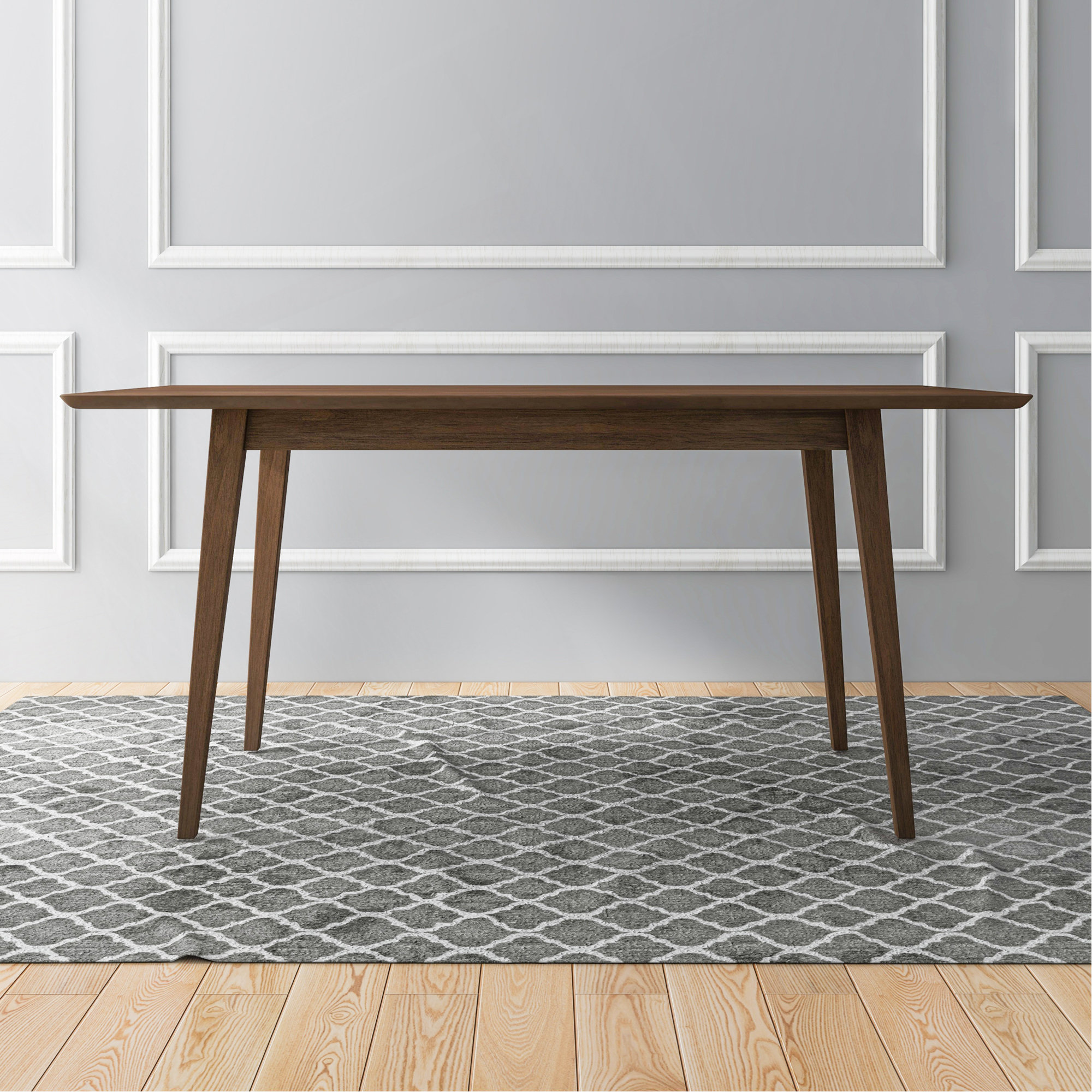 Wentygam Levi Modern Style Solid Wood Rectangular Dining Kitchen Table | Wayfair