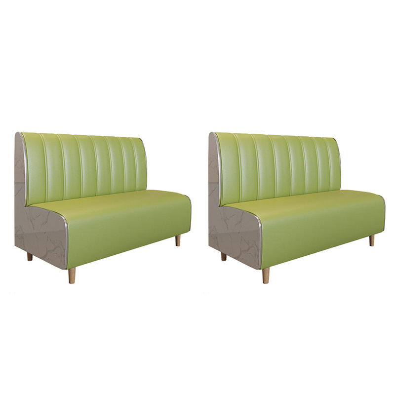 Banc rembourré en similicuir, Green