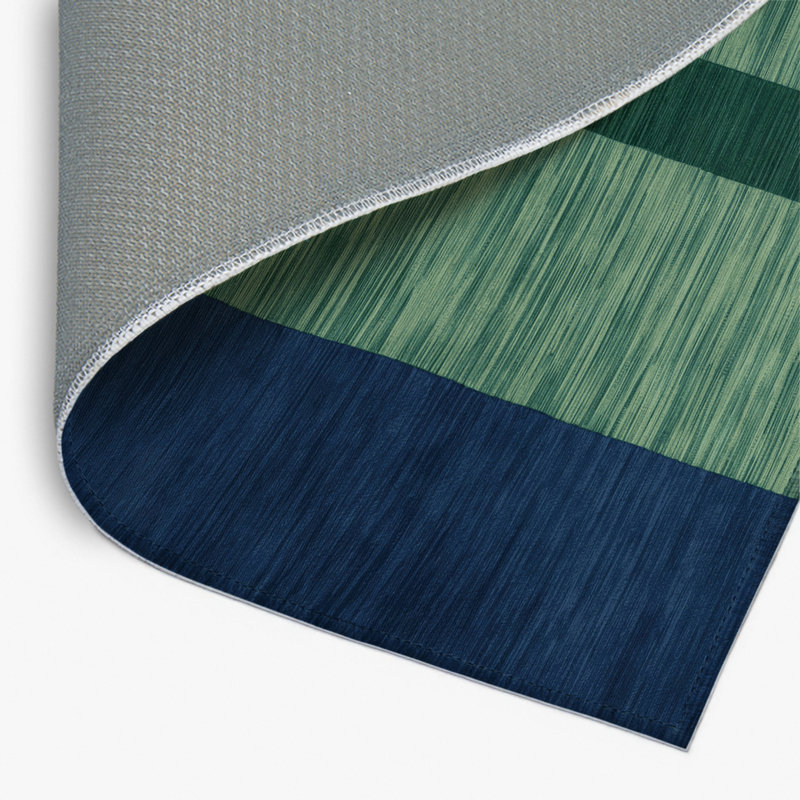Tapis intérieur / extérieur vert HorizontalStripes, Rectangulaire 2 pi x 3 pi