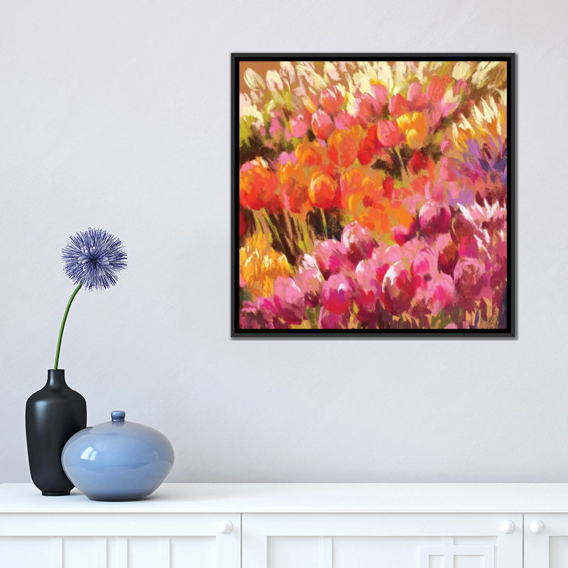 Impression sur toile, H 18 po x l 18 po x P 1,5 po, Toile avec cadre flottant noir, Pas de tapis