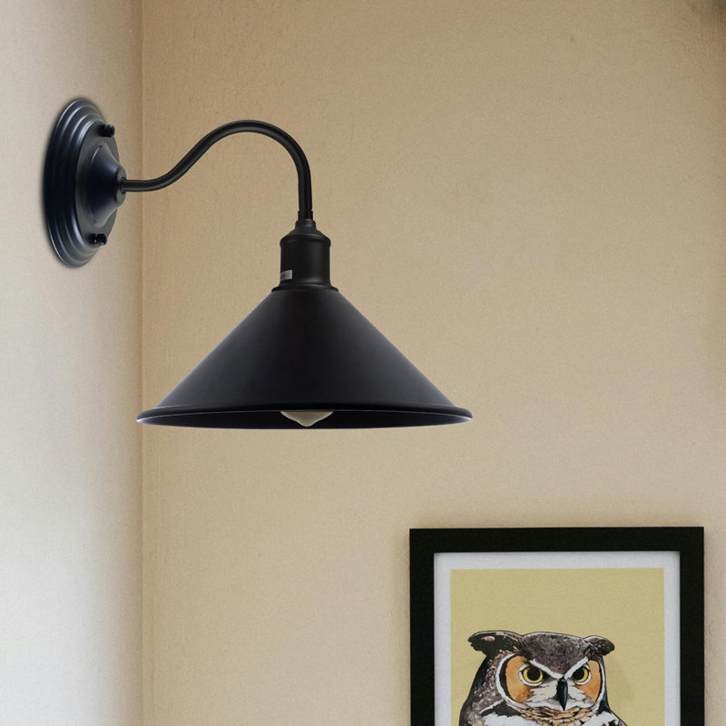 Clementina Armed Sconce, Black, No
