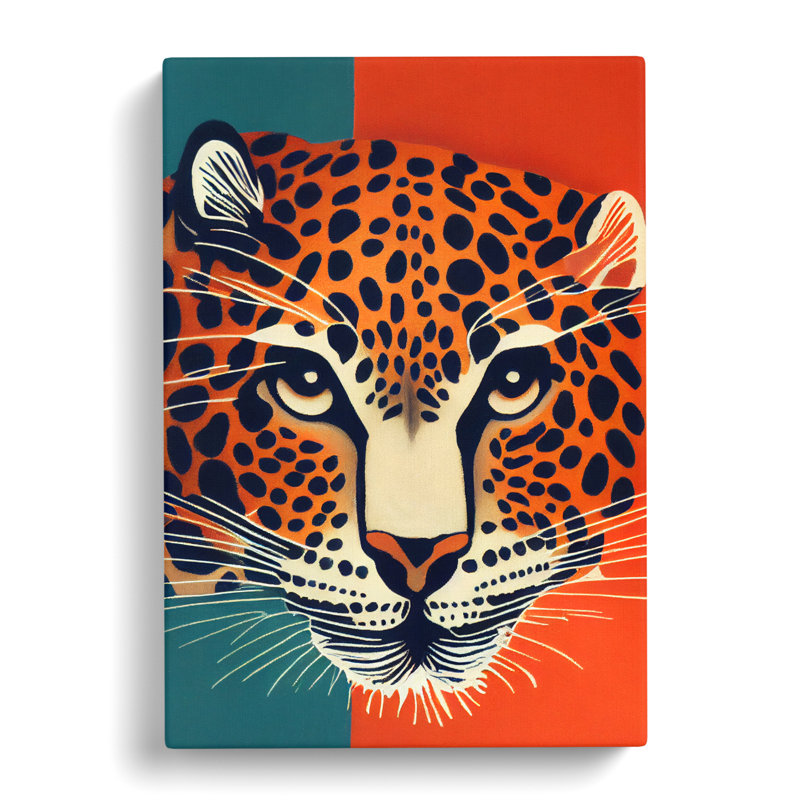 Leopard Ornament - Wrapped Canvas, 76cm H x 50cm W x 3cm D