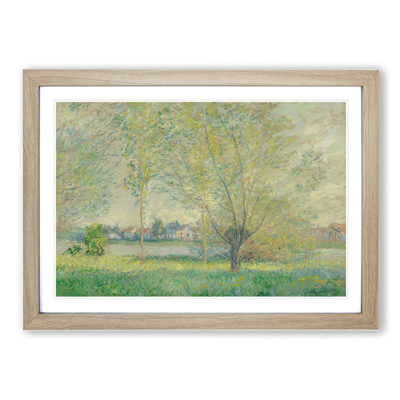 The Willows by Claude Monet - Picture Frame Painting, Oak, 27cm H x 36cm W x 2cm D