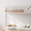 Lits peu encombrants avec rangement, lit simple moderne en métal blanc pour la maison