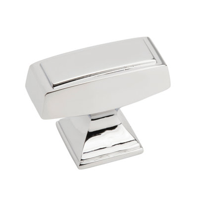 Bouton d'armoire en nickel poli de 1-1 / 2 po (38 mm) Mulholland