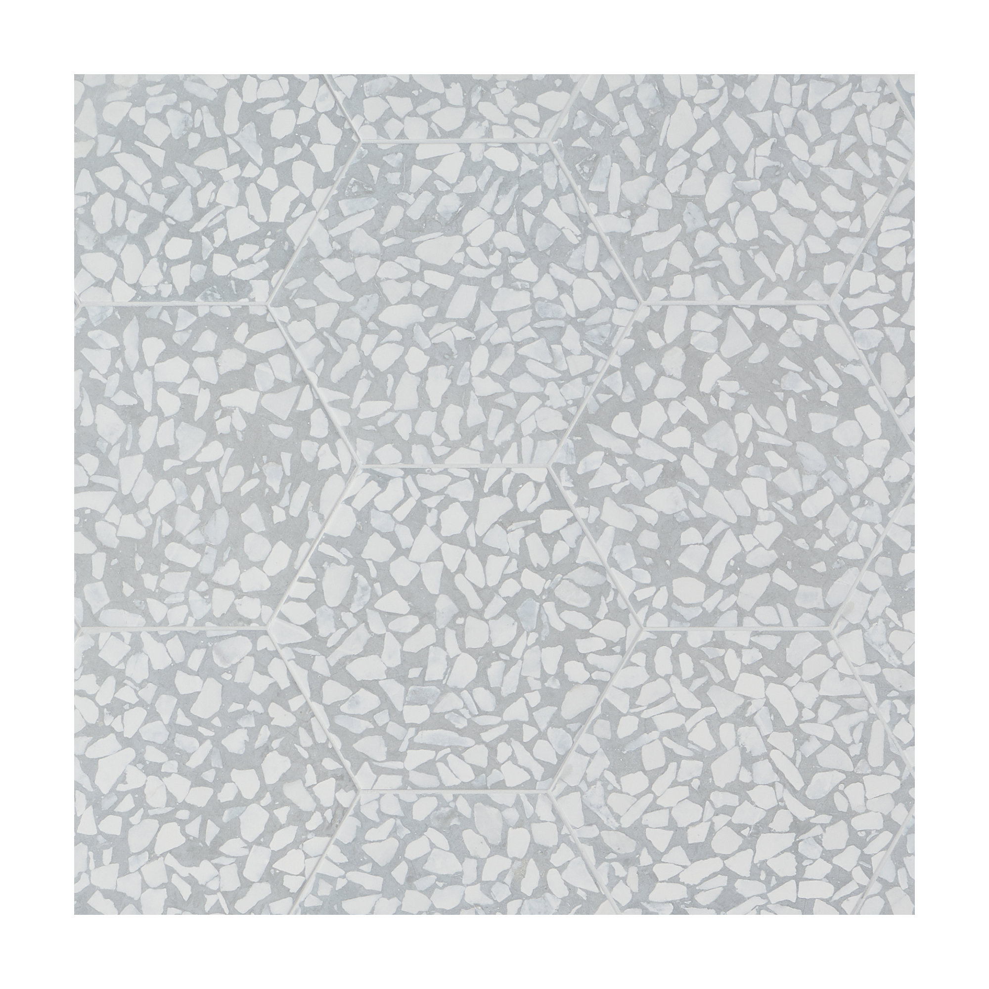 Jurassic Hex 9" Terrazzo Look Porcelain Floor & Wall Tile (8.07 Sq. Ft. / Case), Slate
