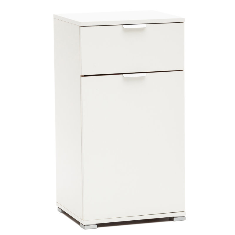Downe 45cm W Manufactured Wood Bedside Table, White