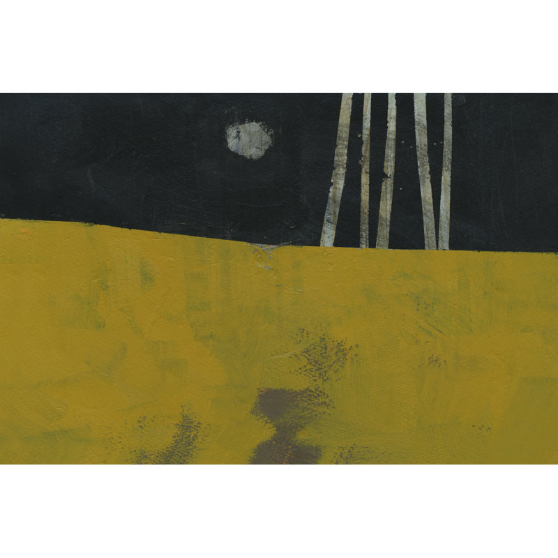Cinq malles et la lune, H 24 po x l 36 po x P 1,25 po