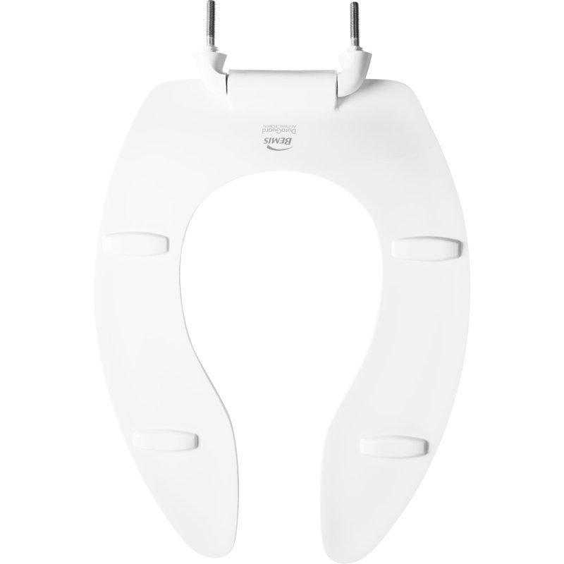 Siège de toilette allongé en plastique, Charnière autoportante / à carreaux