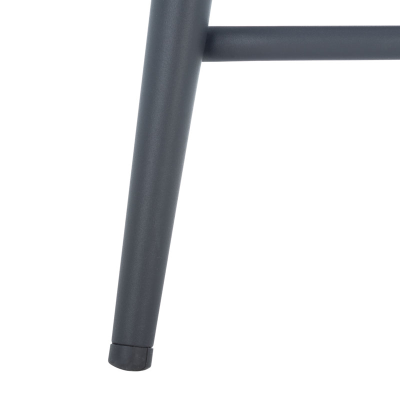 Ivanna Upholstered Counter Stool with Metal Frame, Denim Blue Velvet