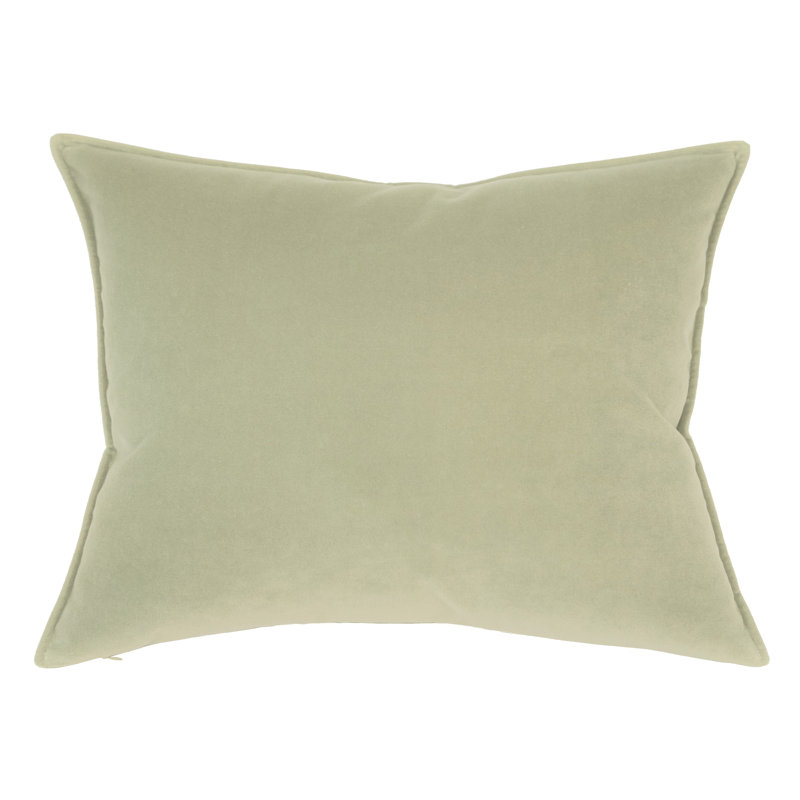 Franklin Washable Velvet Square Pillow Cover & Insert , 26"H x 35"W, Eucalyptus