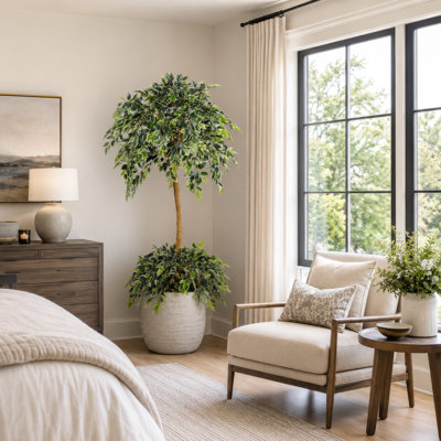 72'' Artificial Ficus Tree in Pot
